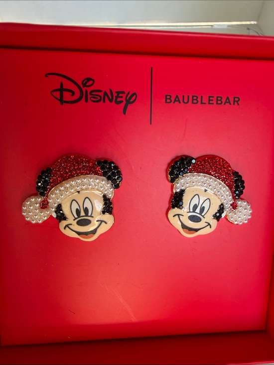 Disney Baublebar Jewelry - Disney x BaubleBar Red Mickey Mouse Holiday Stud Earrings NIB